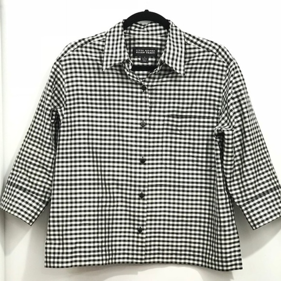 Ellen Tracy Tops - Linda Allard Ellen Tracy Silk Gingham check blouse